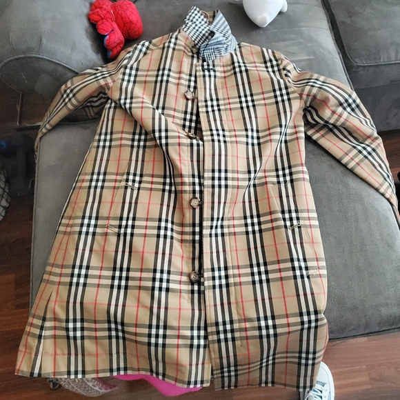 Burberry kids reversible thick polyester Jacket